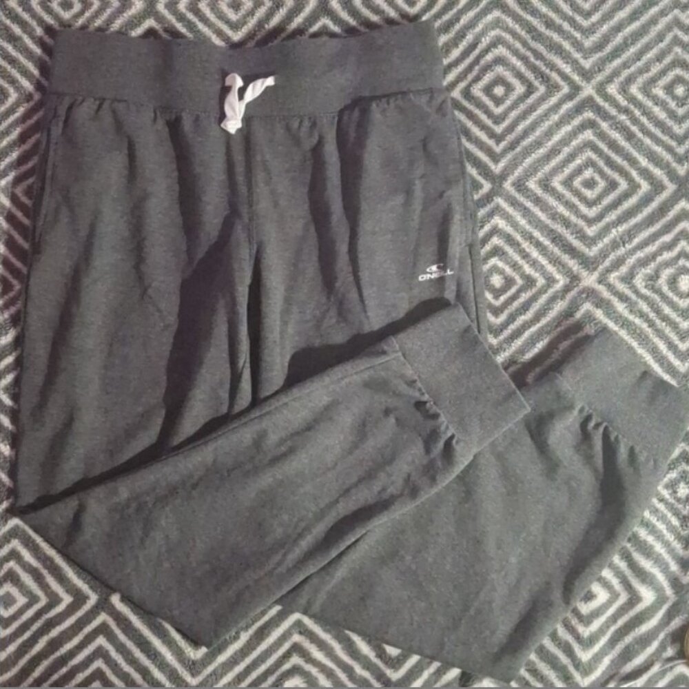 O'Neill Men L Barrier Fleece Joggers Charcoal Gray Sweatpants Inseam 29"